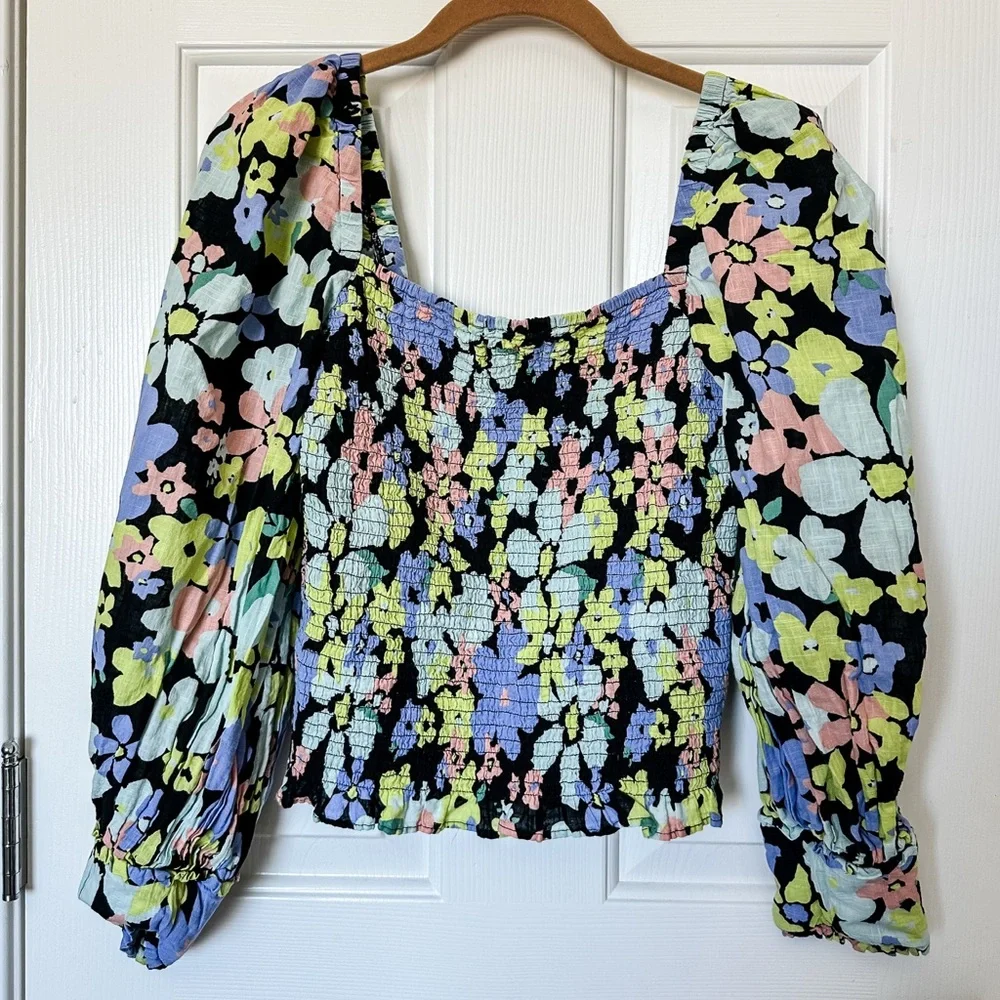 FREE PEOPLE Ariana Printed Crop Top - Size Medium